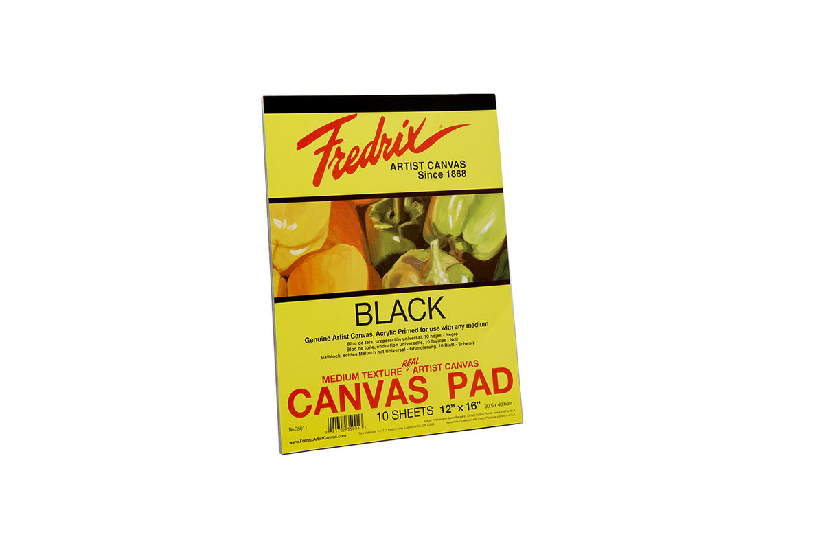 Fredrix® Black 12" x 16" Canvas Pad