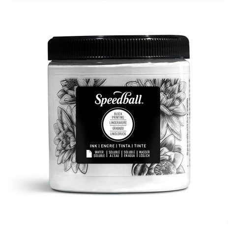 Speedball Block Ink 8oz White Water-Soluble