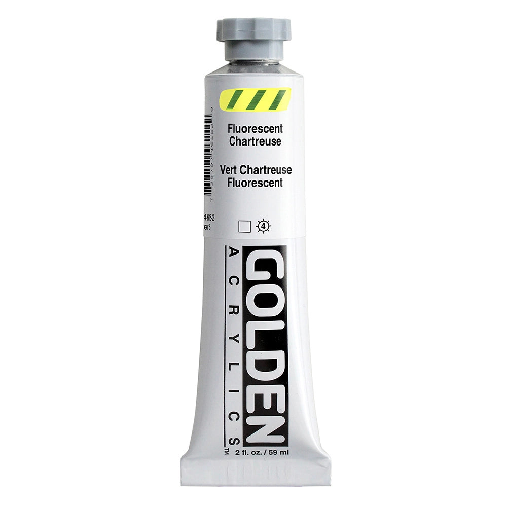 Golden Heavy Body Acrylic Fluorescent Chartreuse 2oz ⚠️