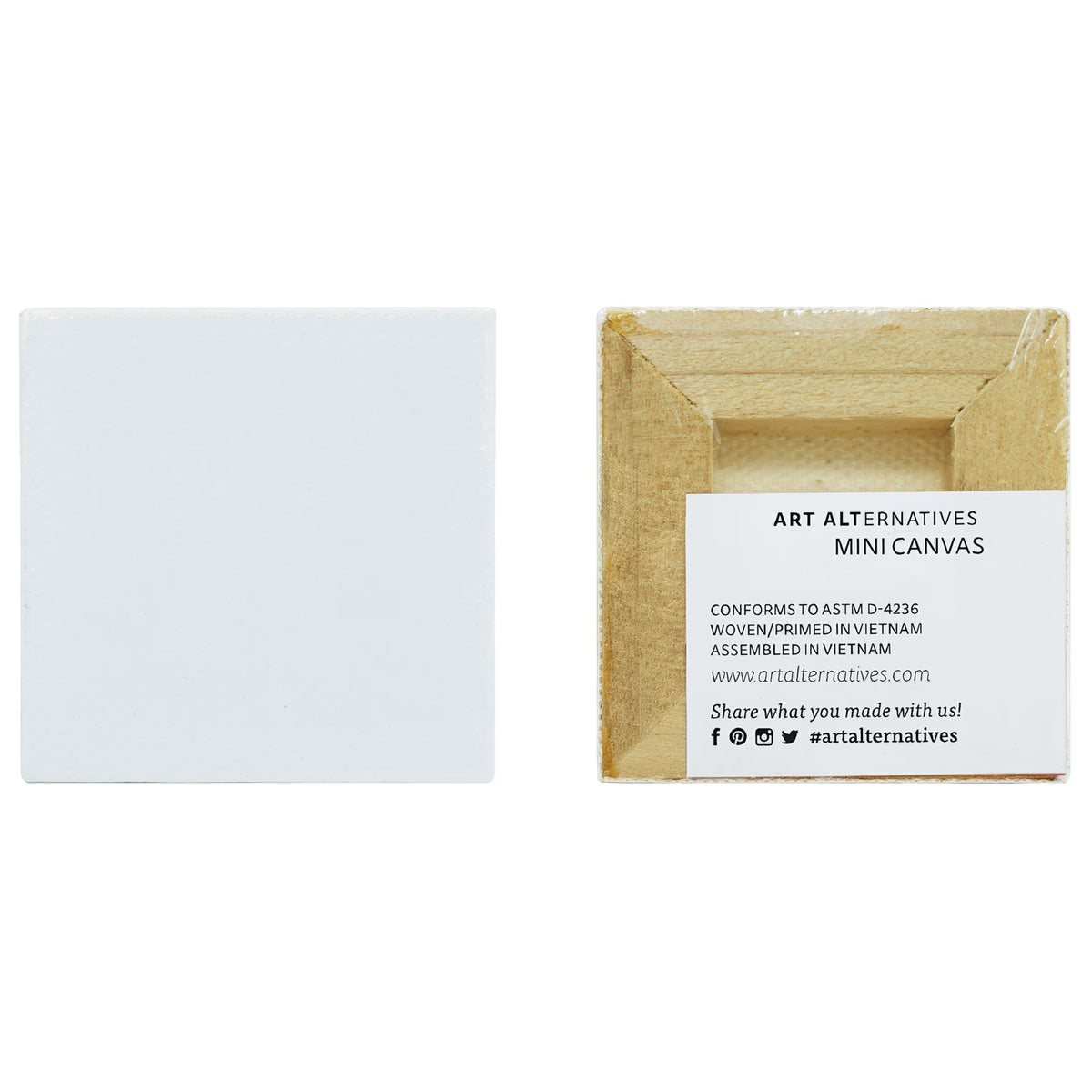 AA Mini Canvas - 3" X 3" - White