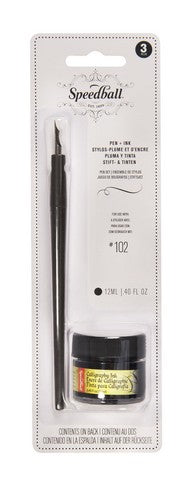 Speedball Dip Pen & Black Ink Set