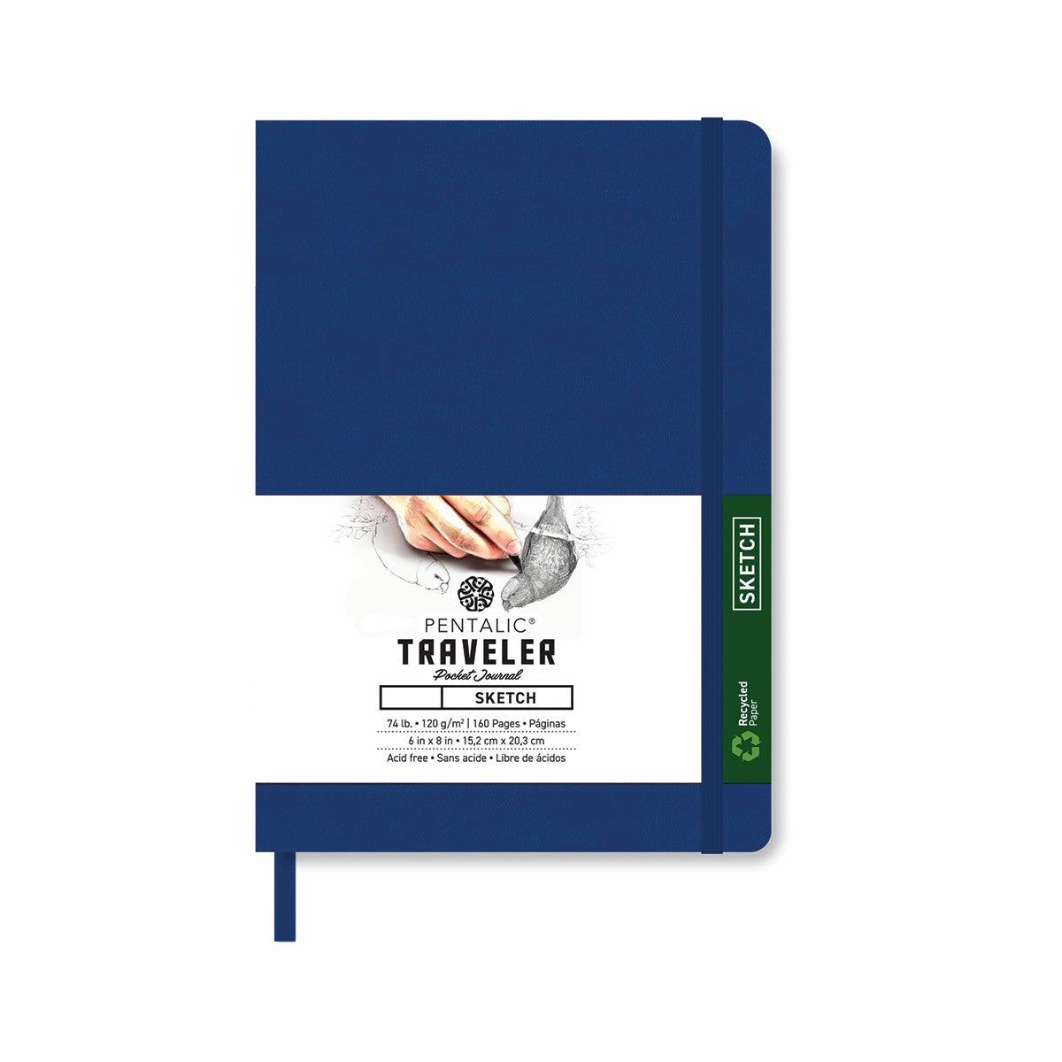 Pentalic Journal Pocket Sketch 6x8 Royal Blue