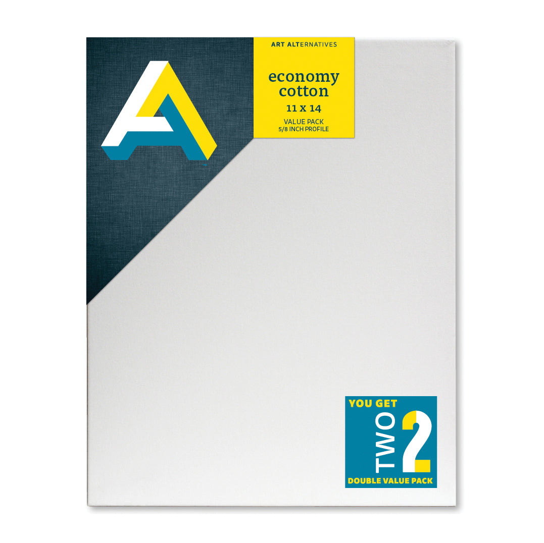 Economy Cotton Canvas 11x14 2 Pack 5/8in Profile
