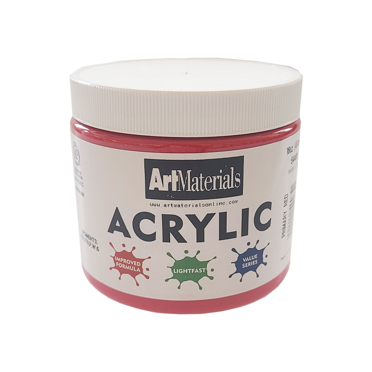 Art Materials Acrylic 16oz Primary Red