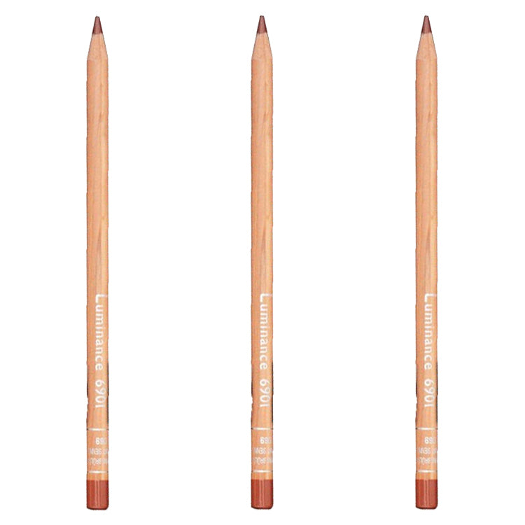 Caran d'Ache Luminance Pencil Burnt Sienna Box of 3