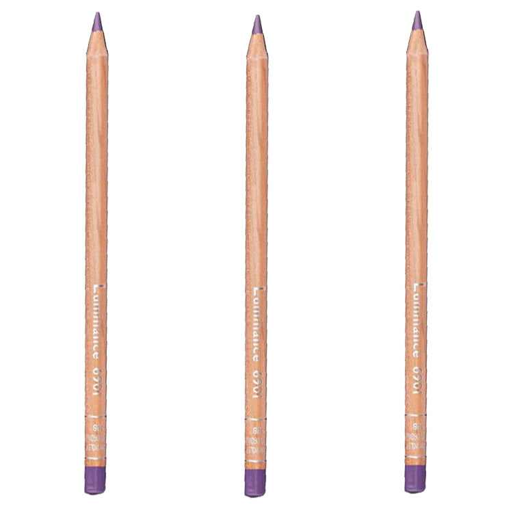 Caran d'Ache Luminance Pencil Violet Brown Box of 3