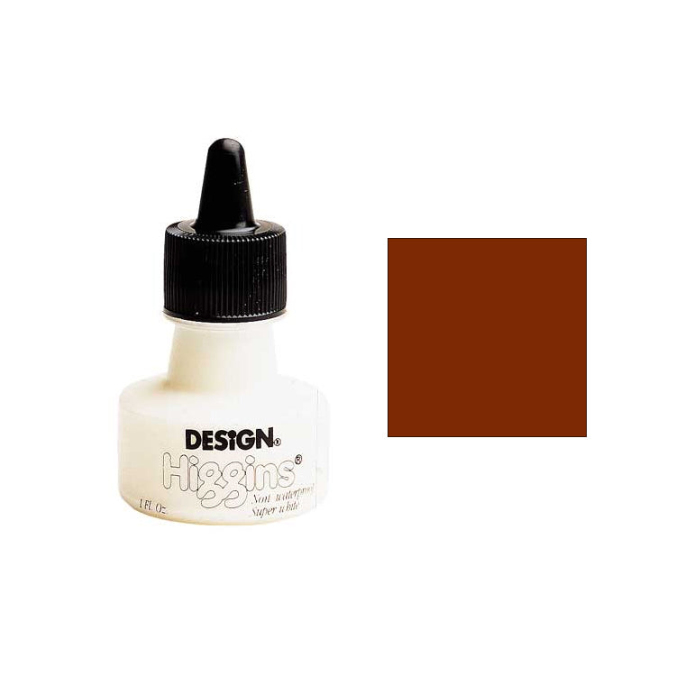Higgins Dye Based Drawing Ink Brown 1oz