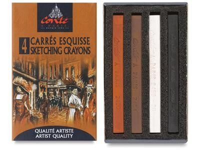 Conte Matchbox Sketch Crayons Set of 4 ⚠️