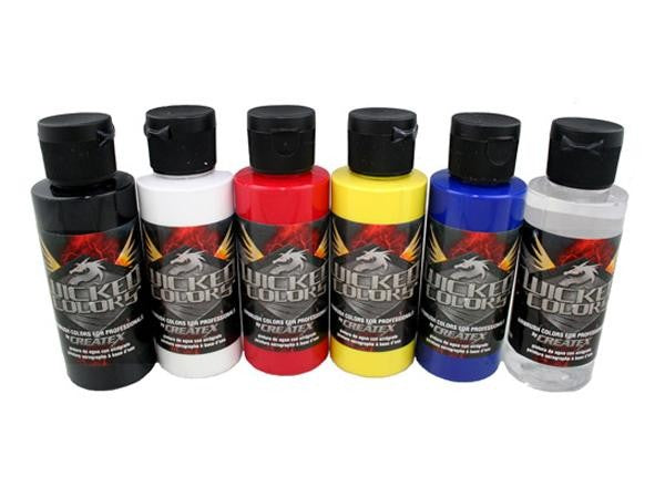 Wicked Airbrush Color Primary 6 Color Set