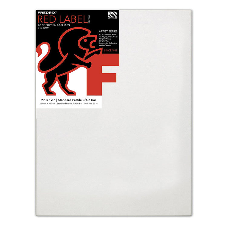 Fredrix Red Label Canvas 9x12 6 Pack
