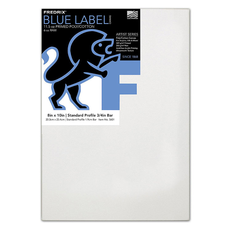 Fredrix Blue Label Ultra Smooth Canvas 8x10 6 Pack