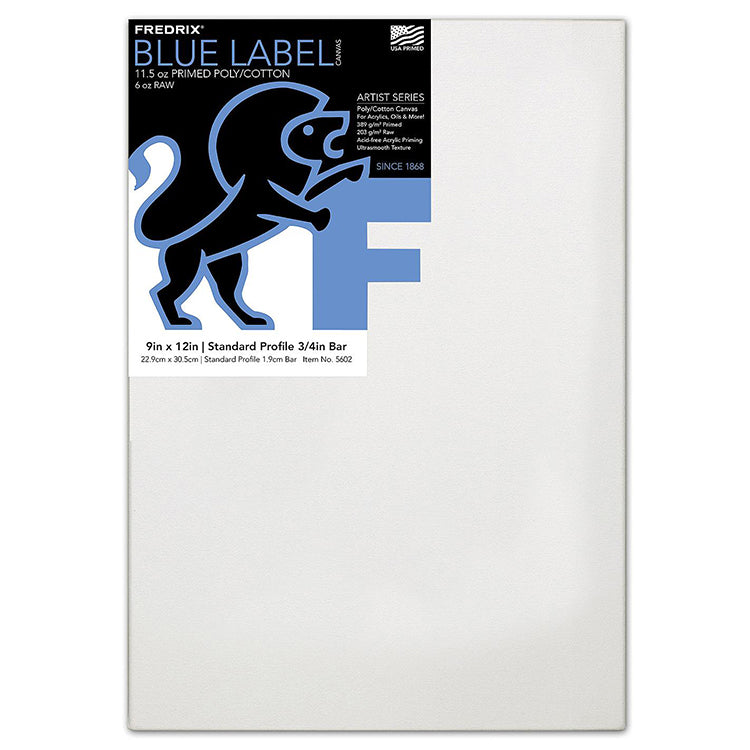 Fredrix Blue Label Ultra Smooth Canvas 9x12 6 Pack