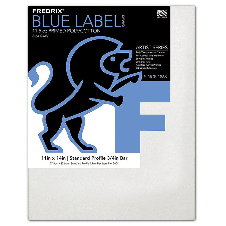 Fredrix Blue Label Ultra Smooth Canvas 11x14 6 Pack