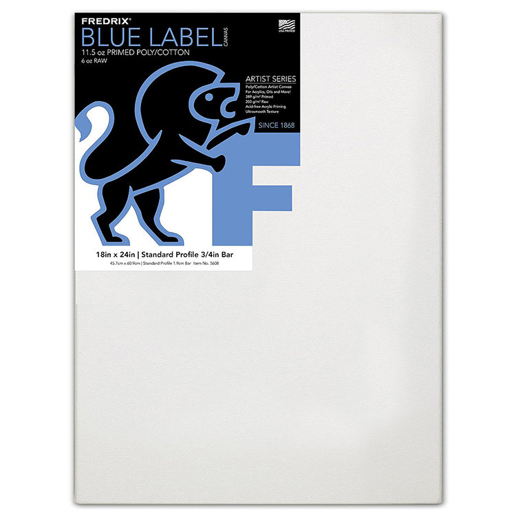 Fredrix Blue Label Ultra Smooth Canvas 18x24 6 Pack