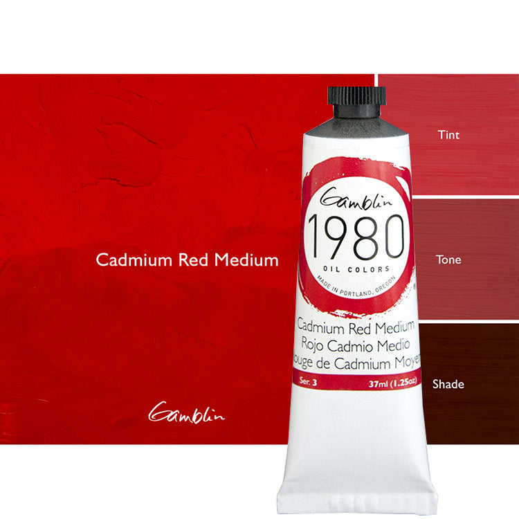 Gamblin 1980 Oil 37Ml Cadmium Red Medium ⚠️