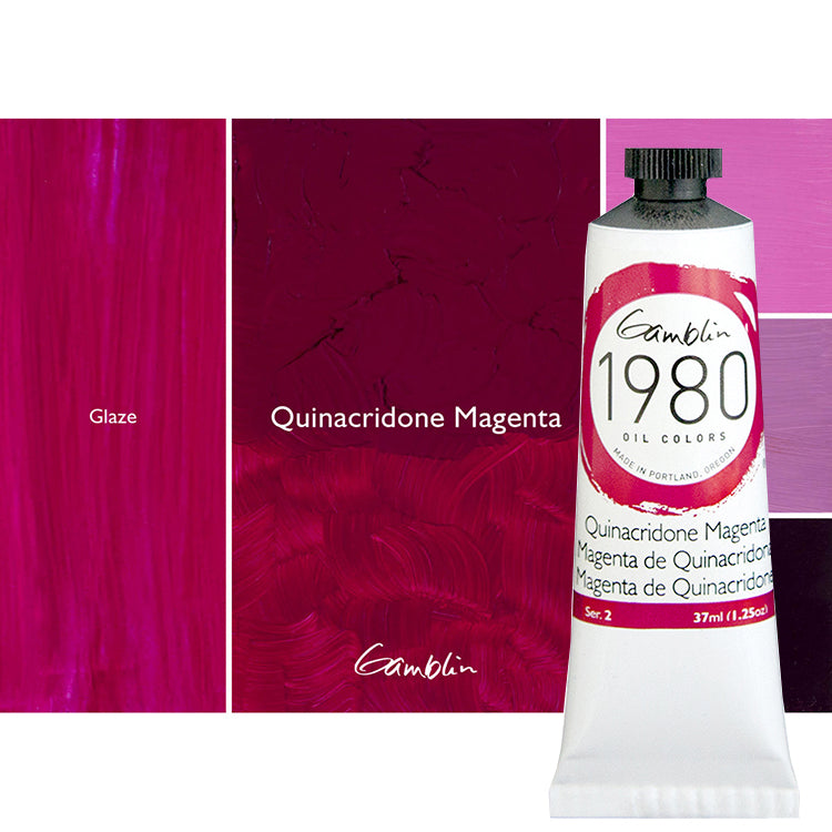 Gamblin 1980 Oil 37Ml Quinacridone Magenta