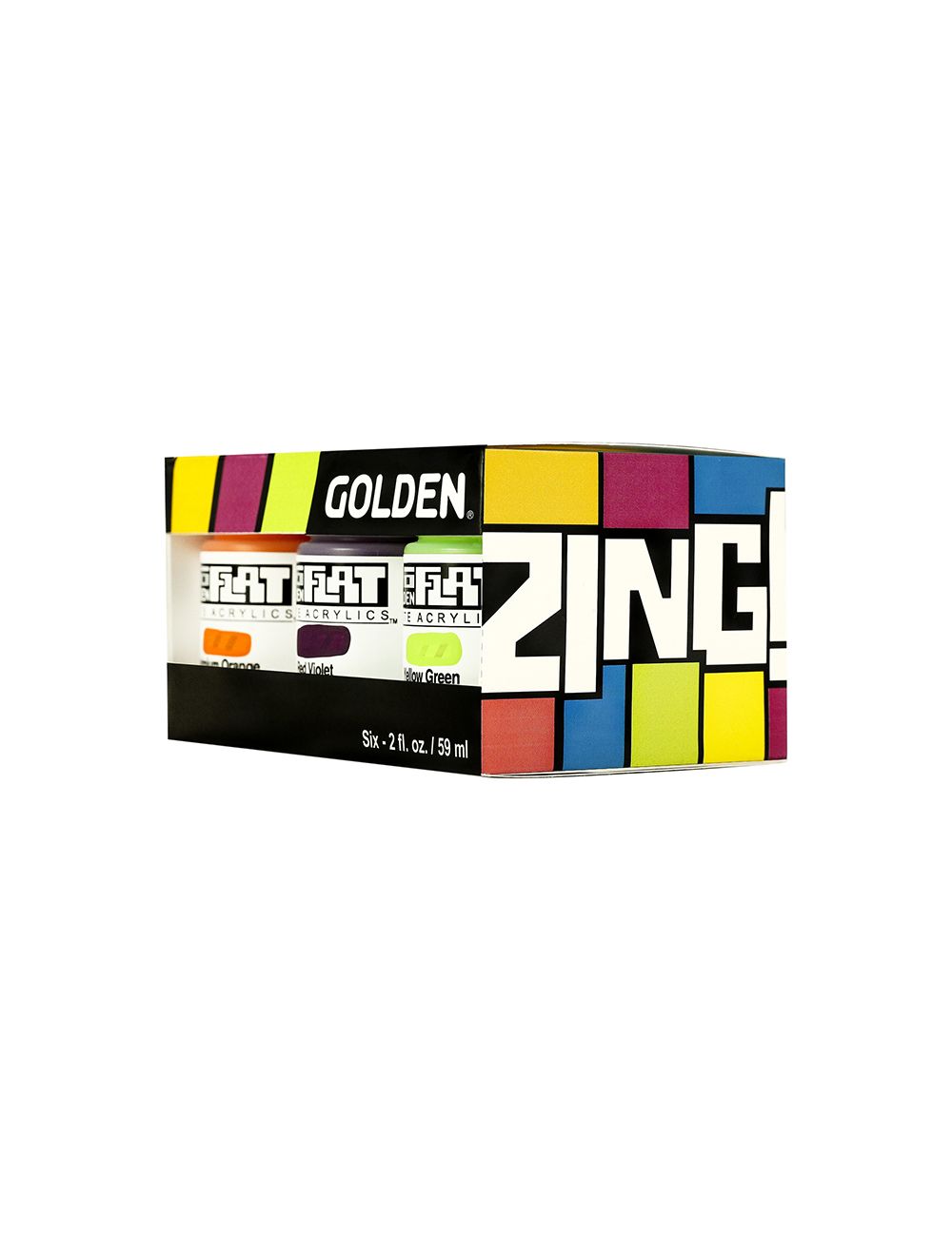 Golden SoFlat Matte Acrylic 2oz Zing Set of 6