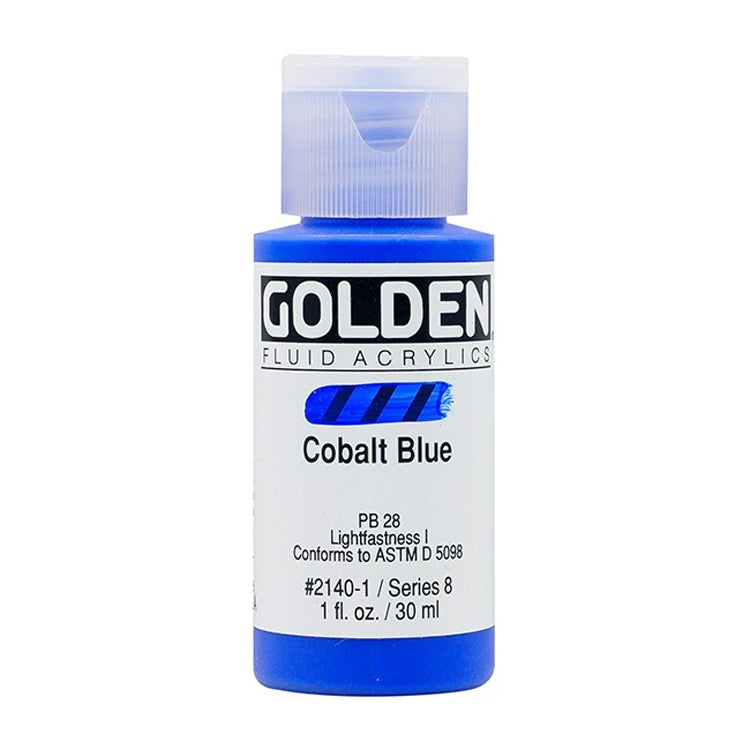 Golden Fluid Acrylic Cobalt Blue 1oz ⚠️