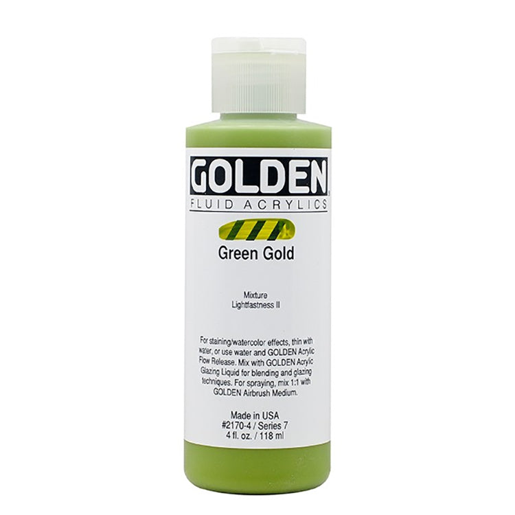 Golden Fluid Acrylic Green Gold 4oz ⚠️