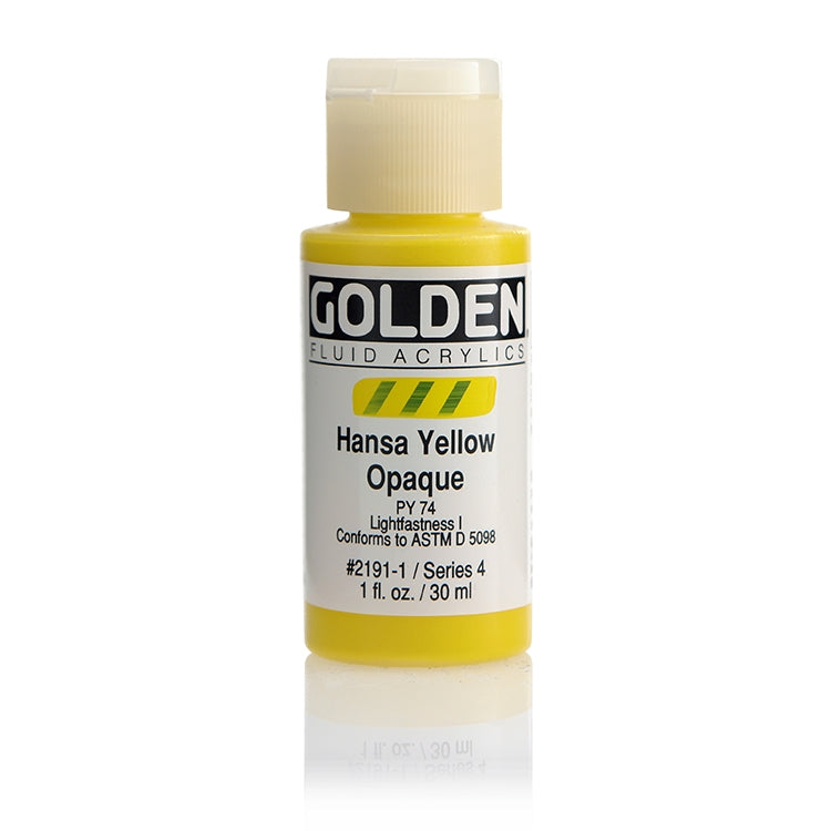 Golden Fluid Acrylic Hansa Opaque Yellow 1oz