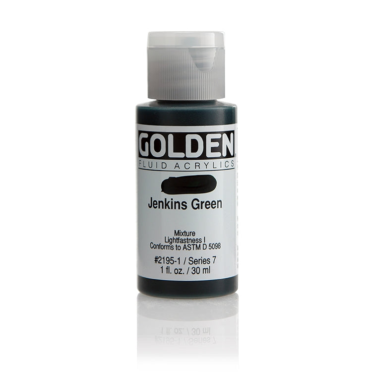 Golden Fluid Acrylic Jenkins Green 1oz ⚠️