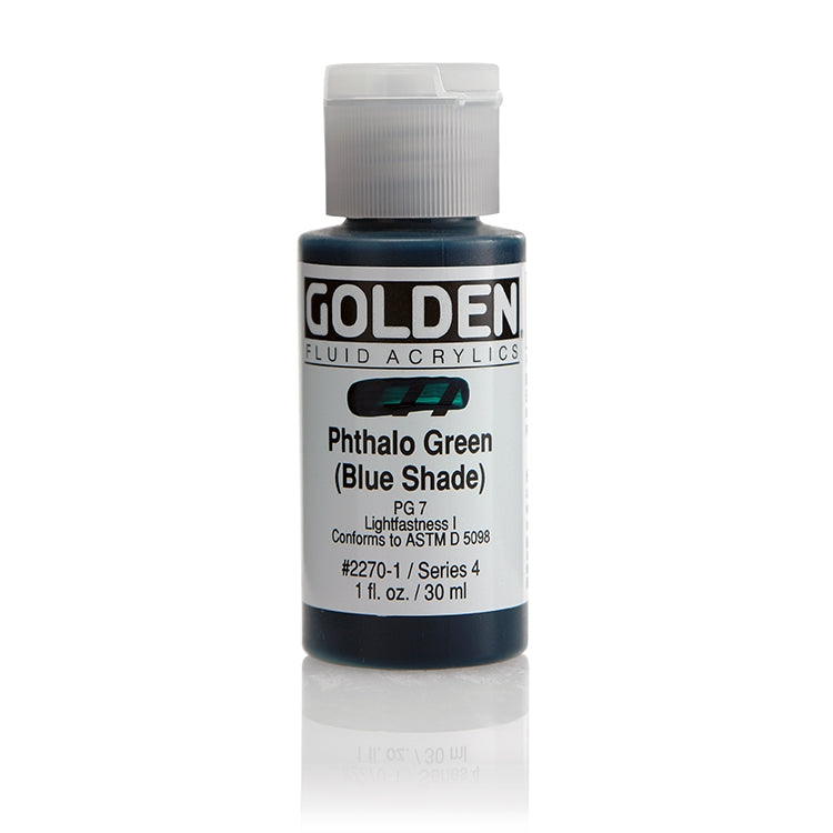 Golden Fluid Acrylic Pthalo Green Blue Shade 1oz