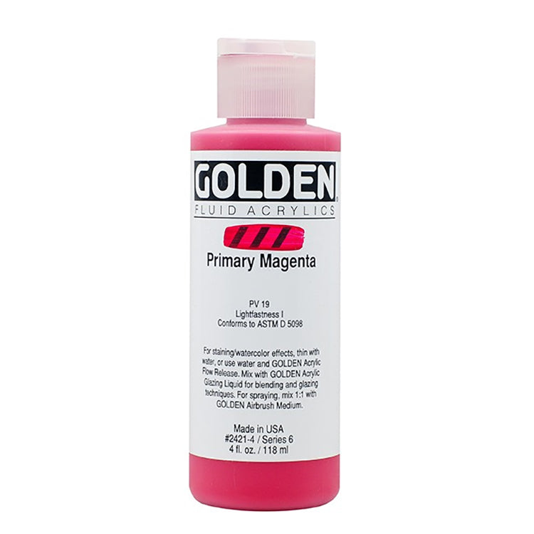 Golden Fluid Acrylic Primary Magenta 4oz