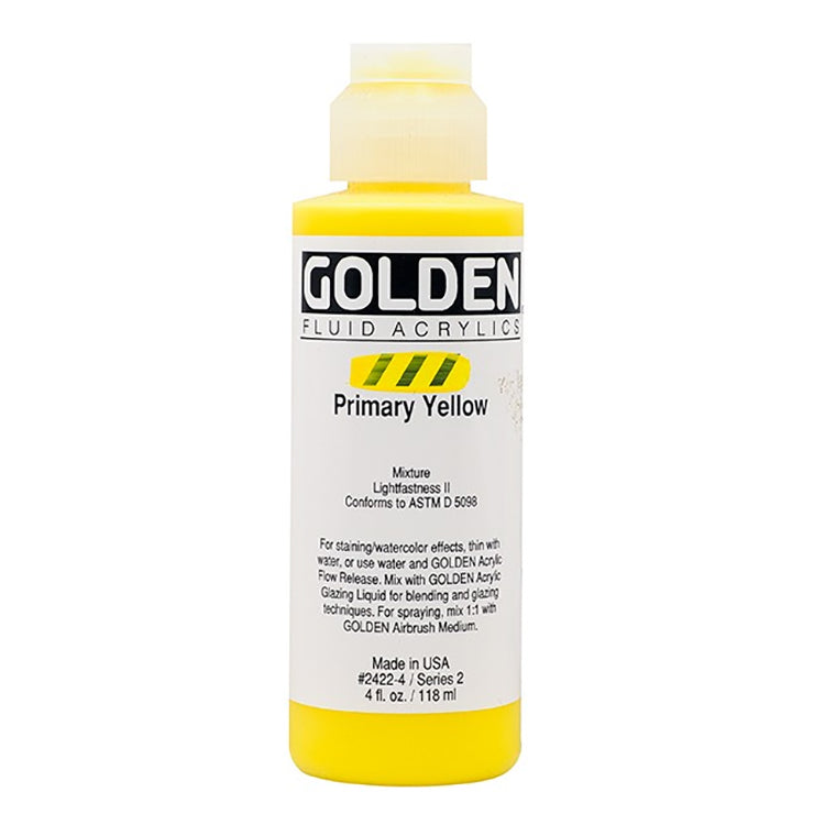 Golden Fluid Acrylic Primary Yellow 4oz