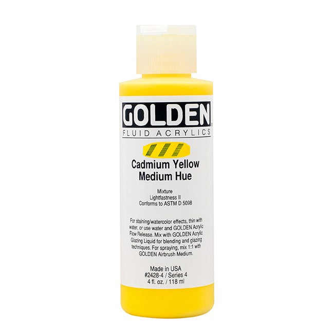 Golden Fluid Acrylic Cadmium Yellow Medium Hue 4oz ⚠️