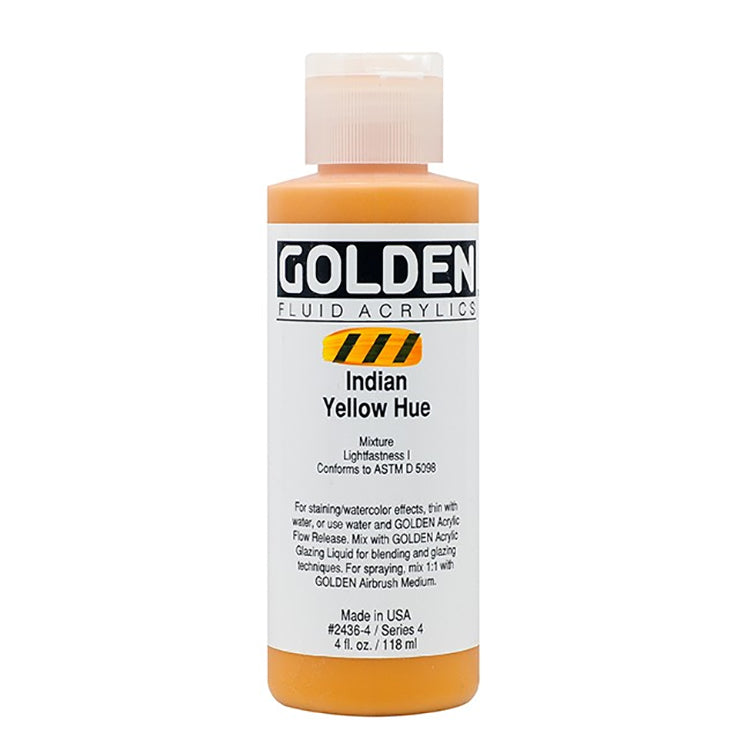 Golden Fluid Acrylic Indian Yellow Hue 4oz ⚠️