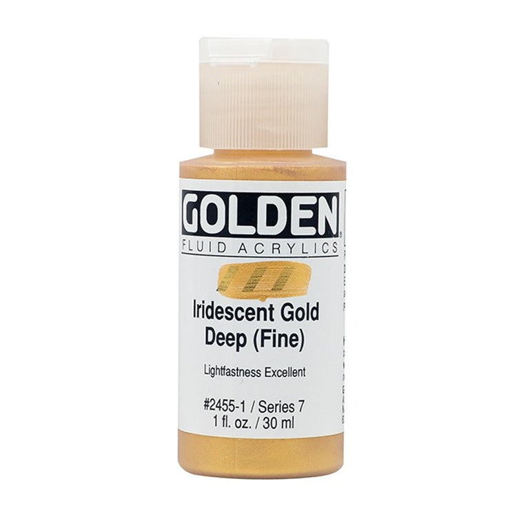 Golden Fluid Acrylic Iridescent Gold Fine 1oz