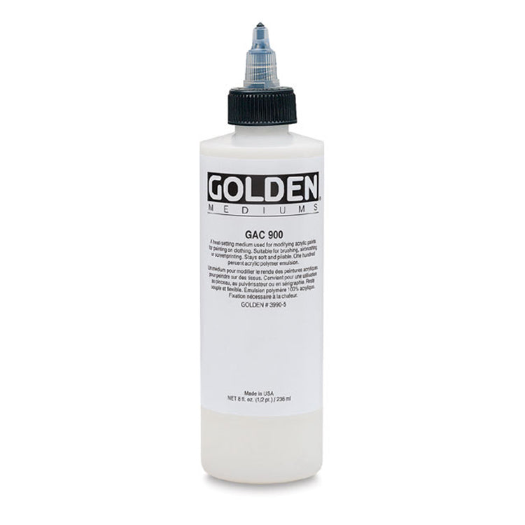 Golden GAC 900 Acrylic Heatset Fabric Painting Medium 8oz ⚠️