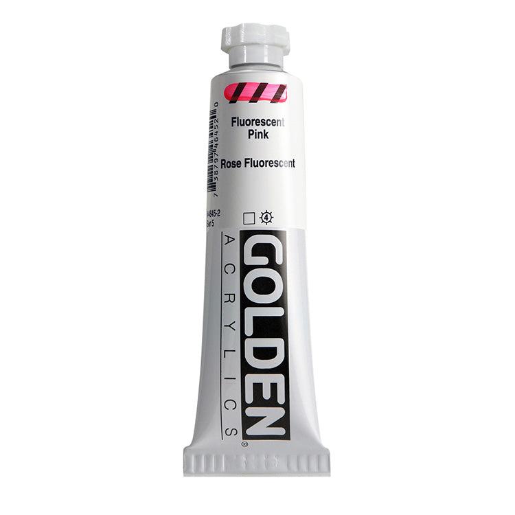 Golden Heavy Body Acrylic Fluorescent Pink 2oz ⚠️