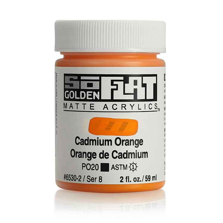 Golden SoFlat Matte Acrylic 2oz Cadmium Orange S8