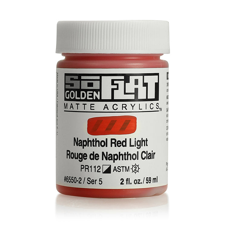 Golden SoFlat Matte Acrylic 2oz Naphthol Red Light S5
