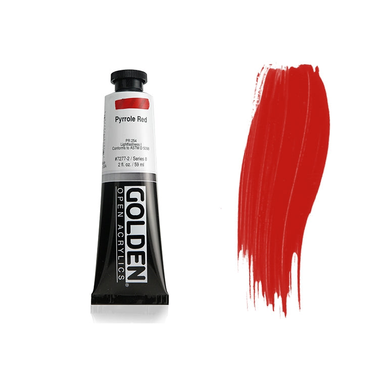 Golden Open Acrylic Pyrrole Red 2oz