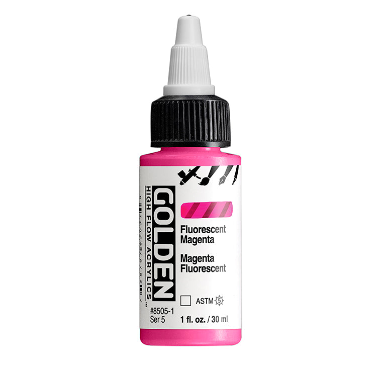 Golden High Flow Acrylic Fluorescent Magenta 1oz