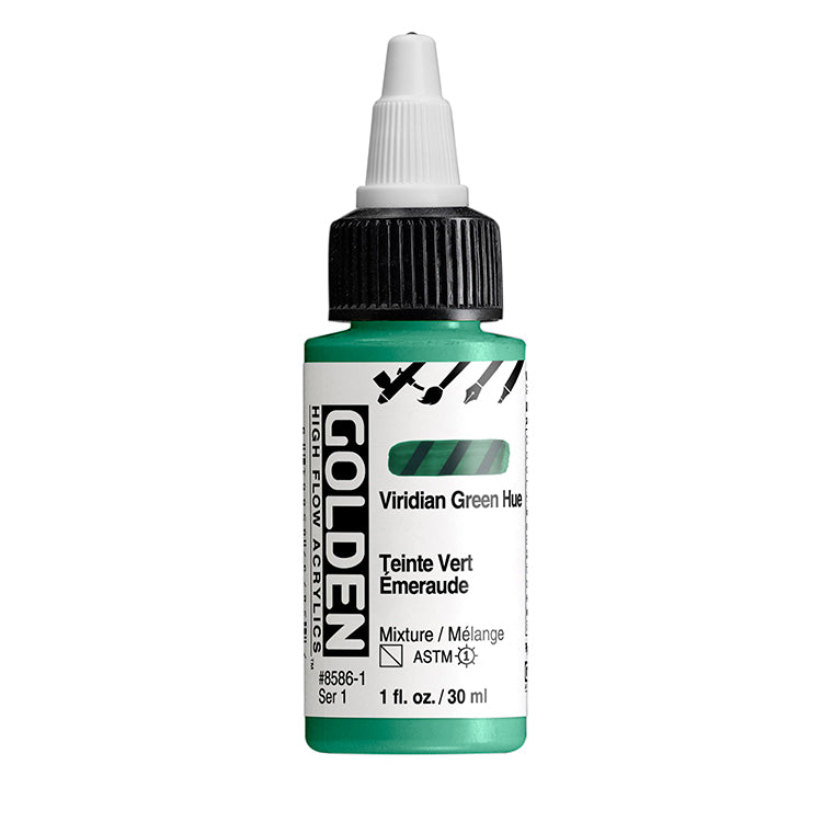 Golden High Flow Acrylic Viridian Green Hue 1oz