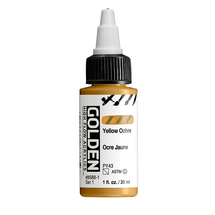 Golden High Flow Acrylic Yellow Ochre 1oz