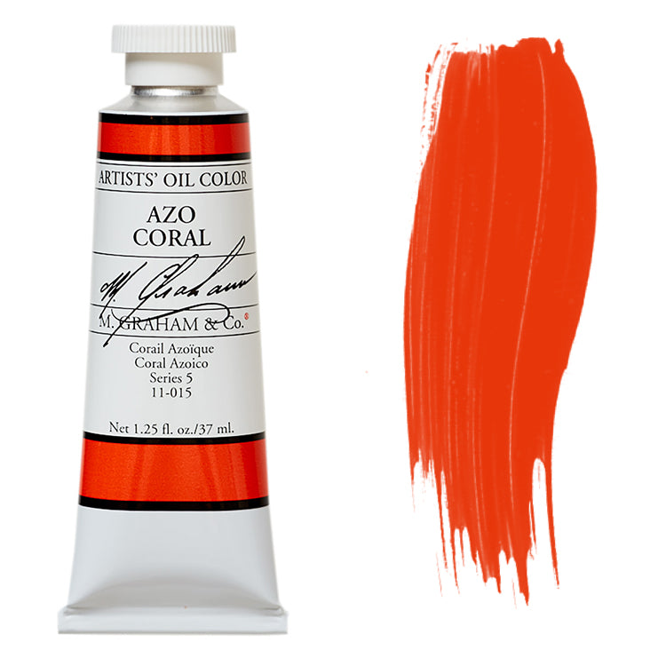 M. Graham Artist Oil Color Azo Coral 1.25oz