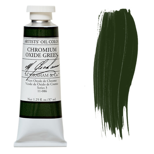 M. Graham Artist Oil Color Chromium Oxide Green 1.25oz