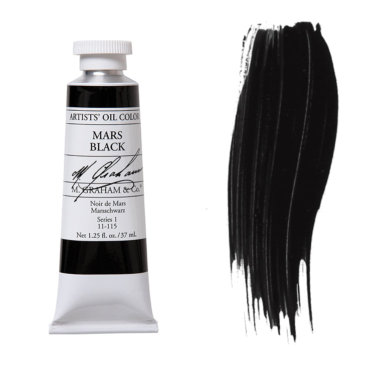 M. Graham Artist Oil Color Mars Black 1.25oz