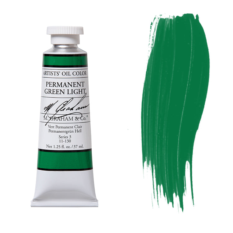 M. Graham Artist Oil Color Permanent Green Light 1.25oz