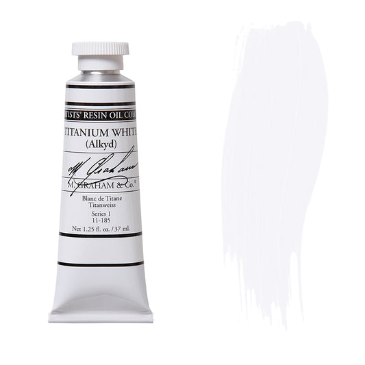 M. Graham Artist Oil Color Titanium White Rapid Dry 1.25oz
