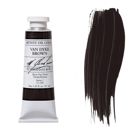 M. Graham Artist Oil Color Van Dyke Brown 1.25oz