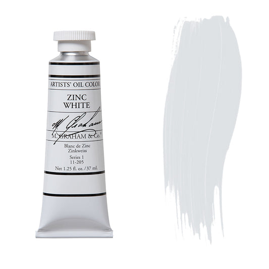 M. Graham Artist Oil Color Zinc White 1.25oz