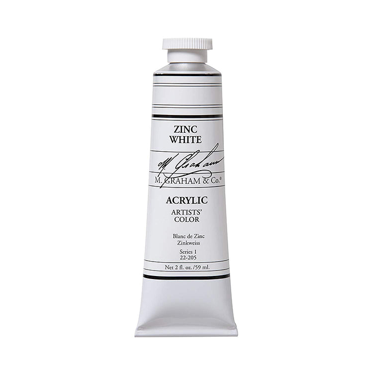 M Graham Artists Acrylic Zinc White 60ml Tube