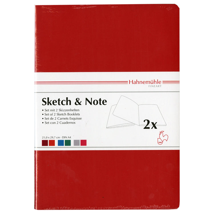 Hahnemuhle Sketch & Note A4 Booklets Red/Orange Bundle