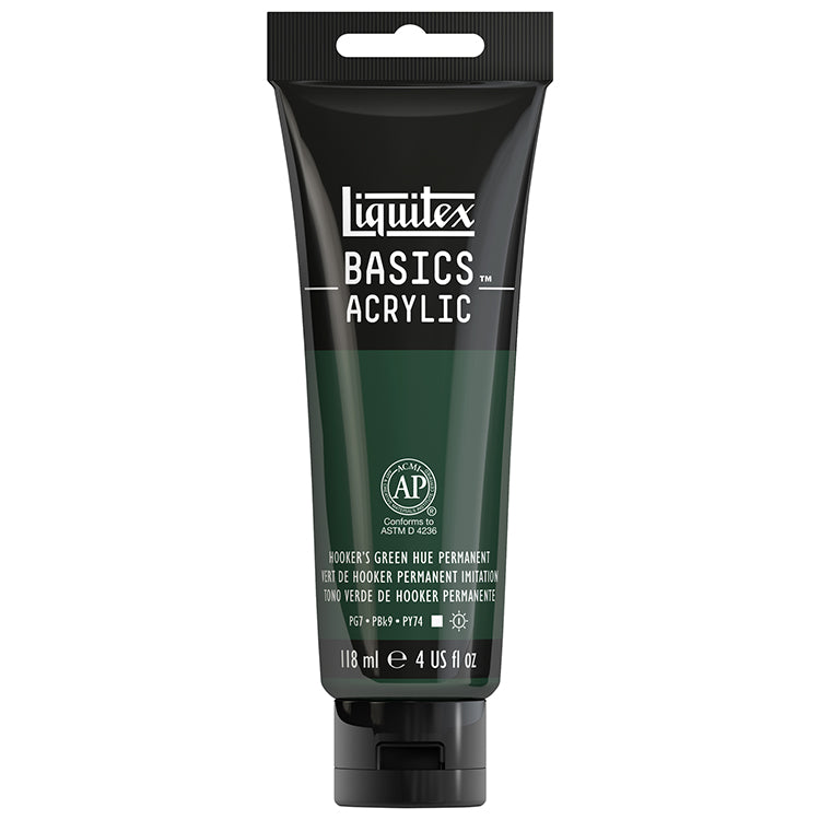 Liquitex Basics Acrylic Hookers Green Hue Permanent 4oz
