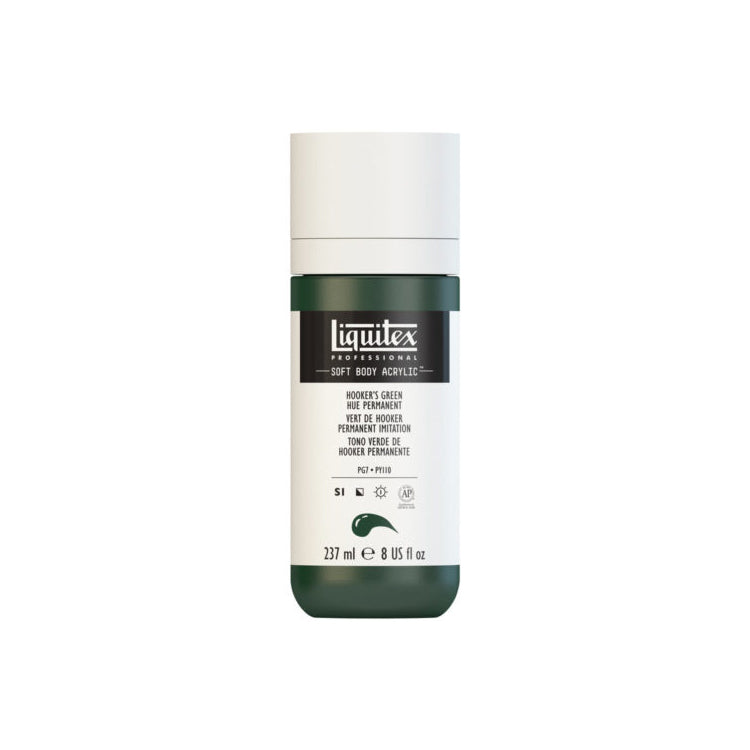 Liquitex Soft Body Acrylic Hookers Green Hue Permanent 237ml